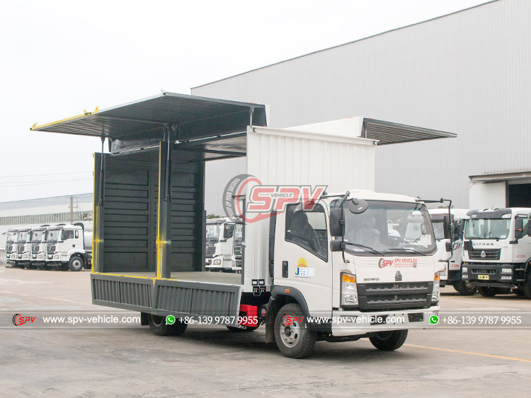 HOWO 4x2 Dropside Box Truck - Front Right Side